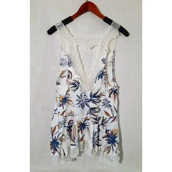 Free People Intimates Romantic Feminine Lace Trim Floral Baby Doll SZ X-Small - Picture 6 of 16